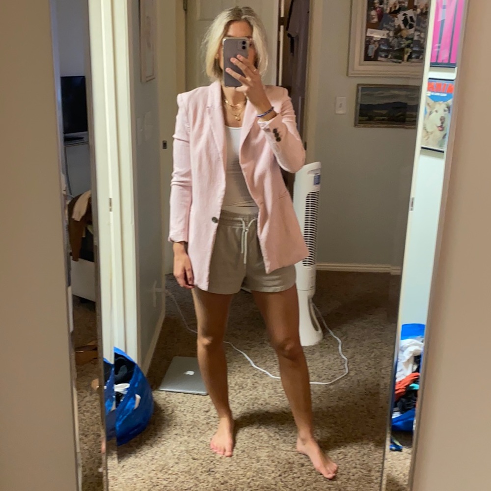 HM linen striped blazer